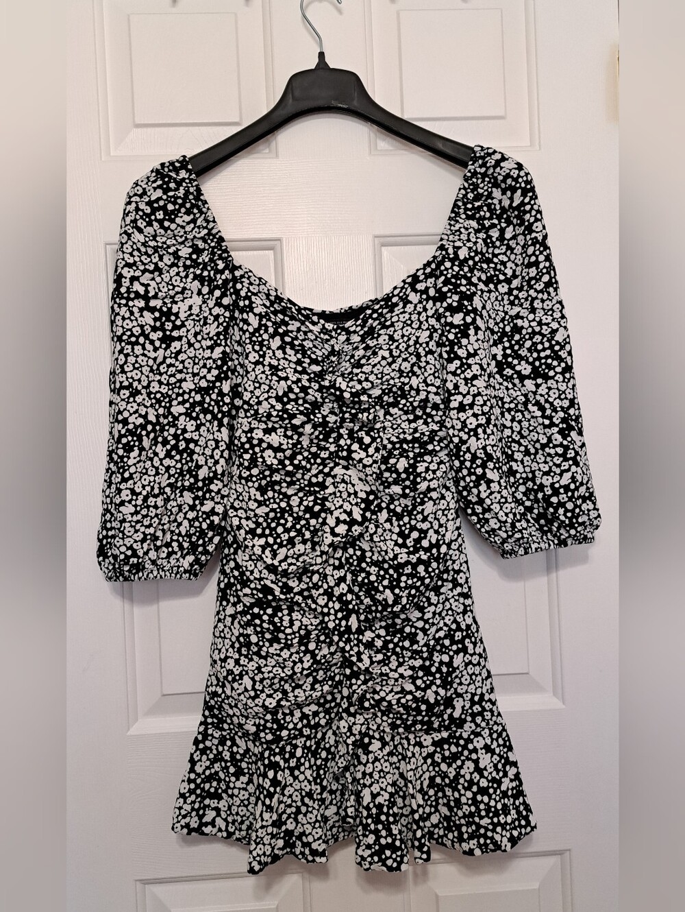 Zara Abstract Floral Mini Dress